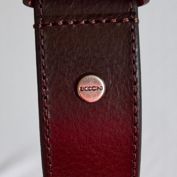 NEW Boconi Dark Brown Leather Belt - Size 38 - Picture 12 of 14